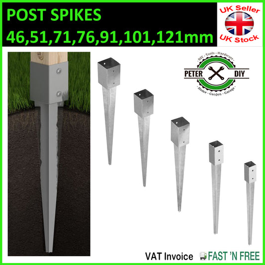 GROUND SPIKE Heavy Duty Galvanised Drive-in PERGOLA Post Anchor Support Stakes