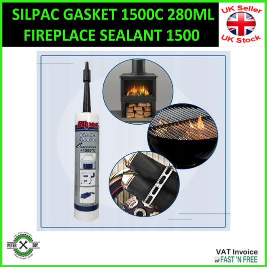 GASKET SEAL GRILL STOVE FIREPLACE SEALANT 1500 C Degrees 280ml SILPAC