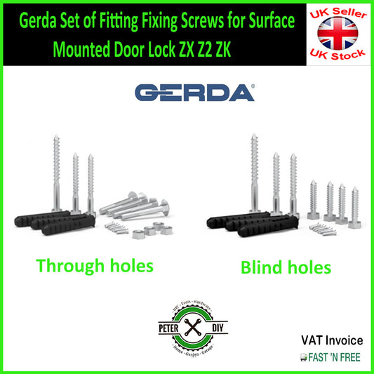 Gerda Set of Fitting Fixing Screws for Surface Mounted Door Lock ZX Z2 ZK