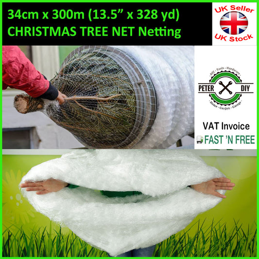 34cm x 300m CHRISTMAS TREE NET Netting Sleeve Hank Xmas Mono-filament Net LZ34