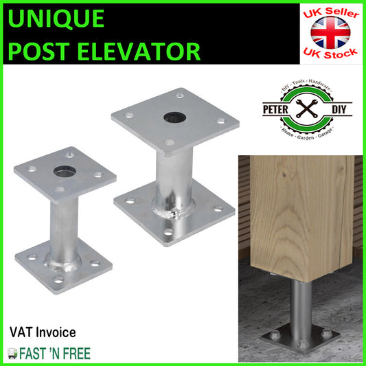 POST ELEVATOR Bolt Down BASE PERGOLA 100/150/200 mm Foot Heavy Duty Galvanised