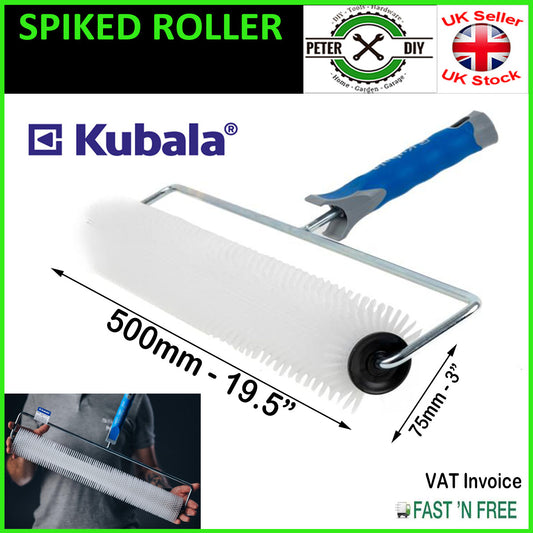 SPIKED ROLLER Aeration 500x75mm Self Levelling Screed Flooring Tool 17mm Spikes