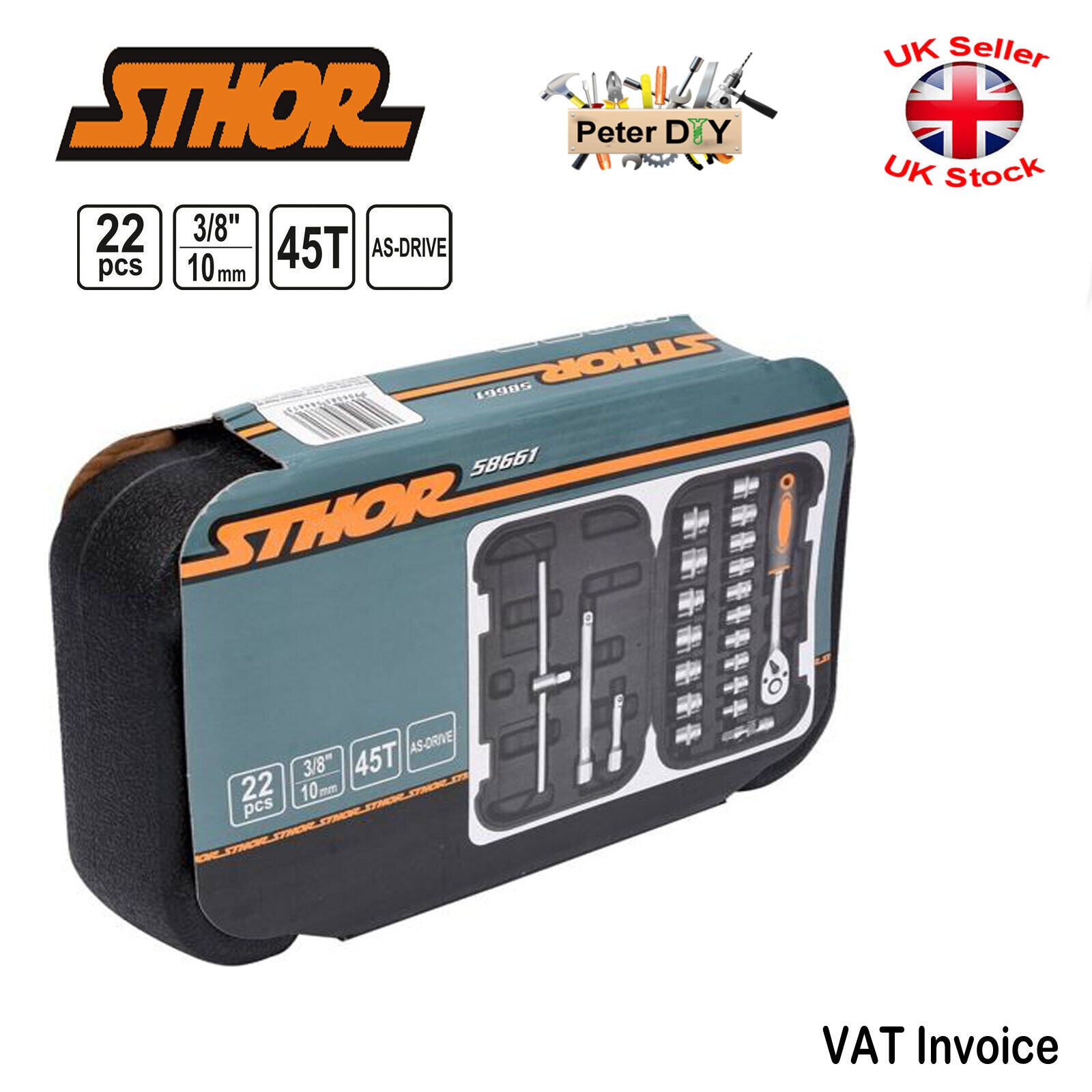 Yato 58661 Sthor 22 Ppcs 3/8