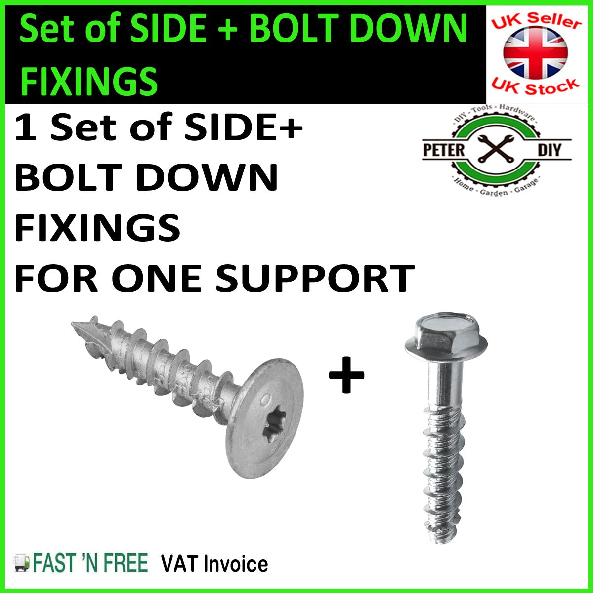 BLACK Bolt Down BASE POST SUPPORT Fence Foot Base Brackets PERGOLA 45-101 mm