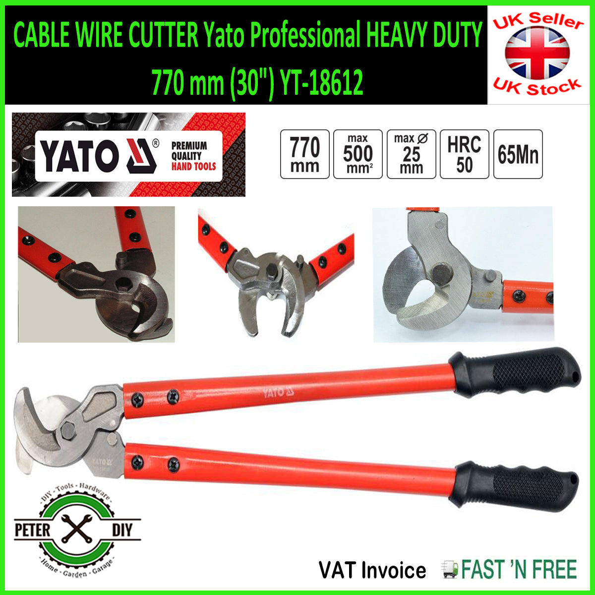 thumbnail image 2 of Yato Heavy Duty Combination Pliers – 160, 180, 200 Mm – CRV55 Professional – YT-1940-2 Series 2 of 4